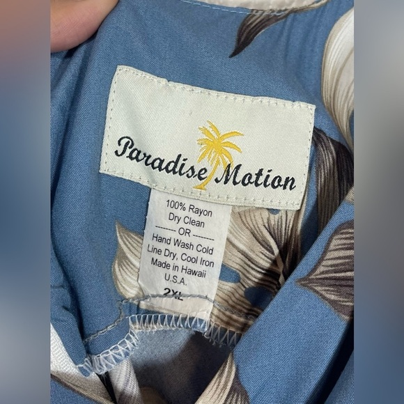 Paradise Motion Hawaiian Leaf Print Sleeveless Dress Women’s 2XL Made in Hawaii - Picture 3 of 14